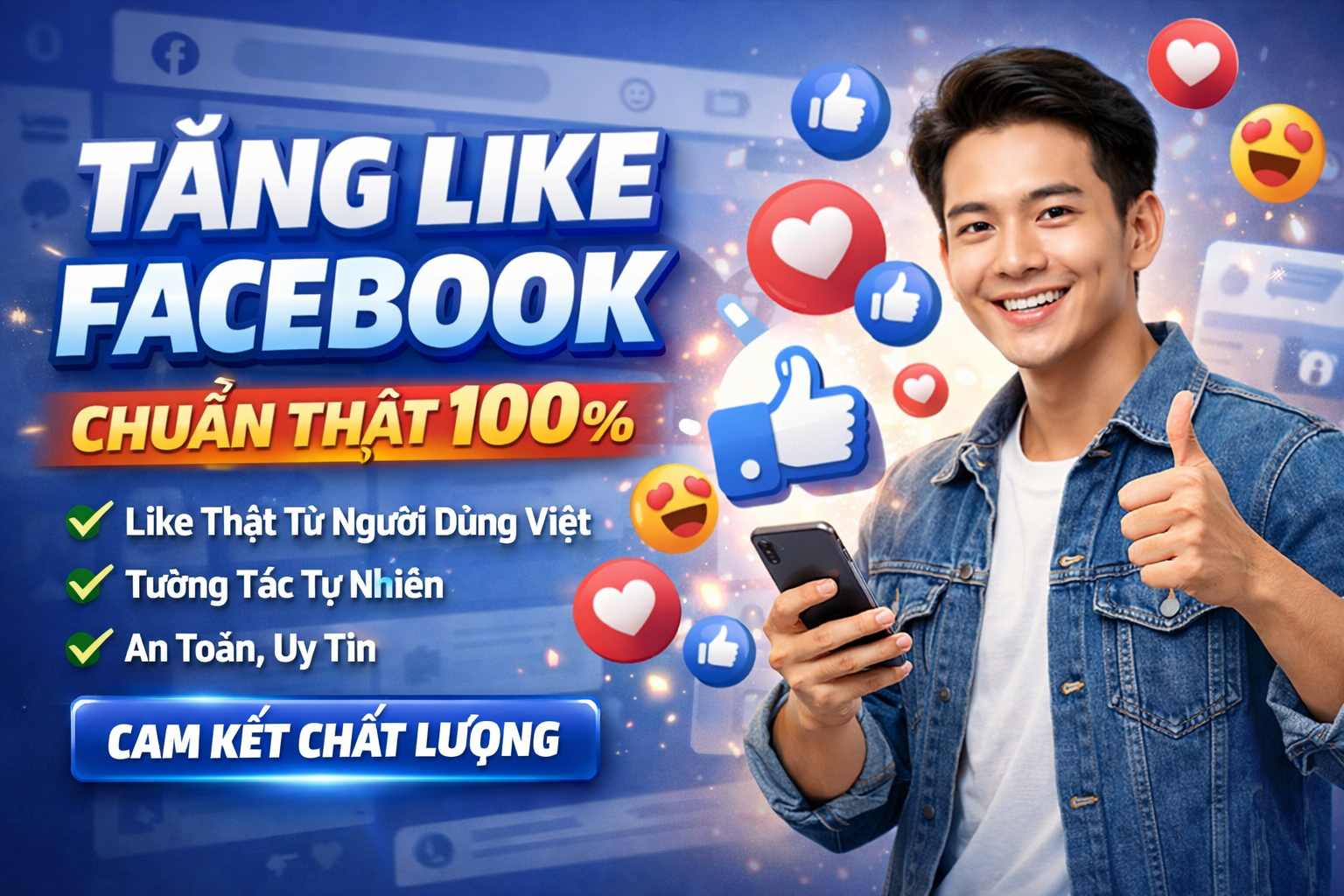 tang like facebook chuẩn 100%