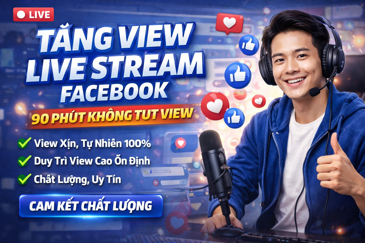 tăng mắt livestream không tụt view